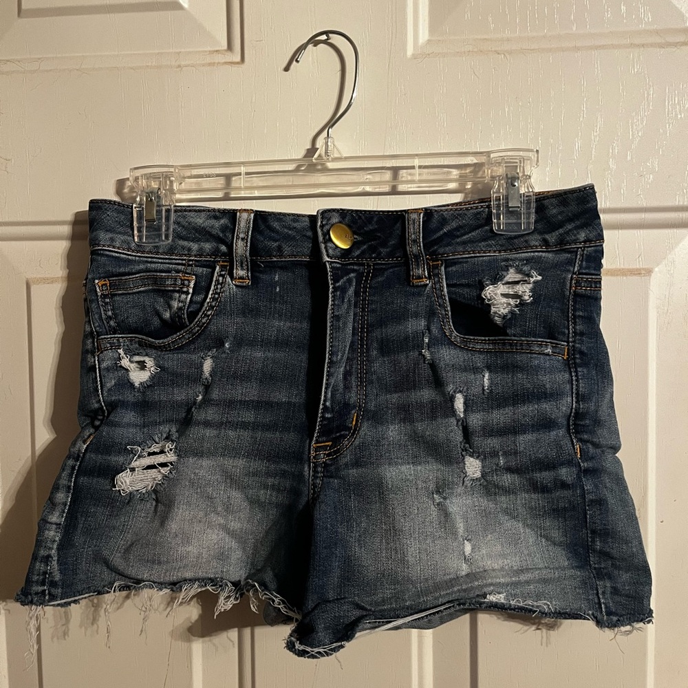 Distressed Denim Shorts